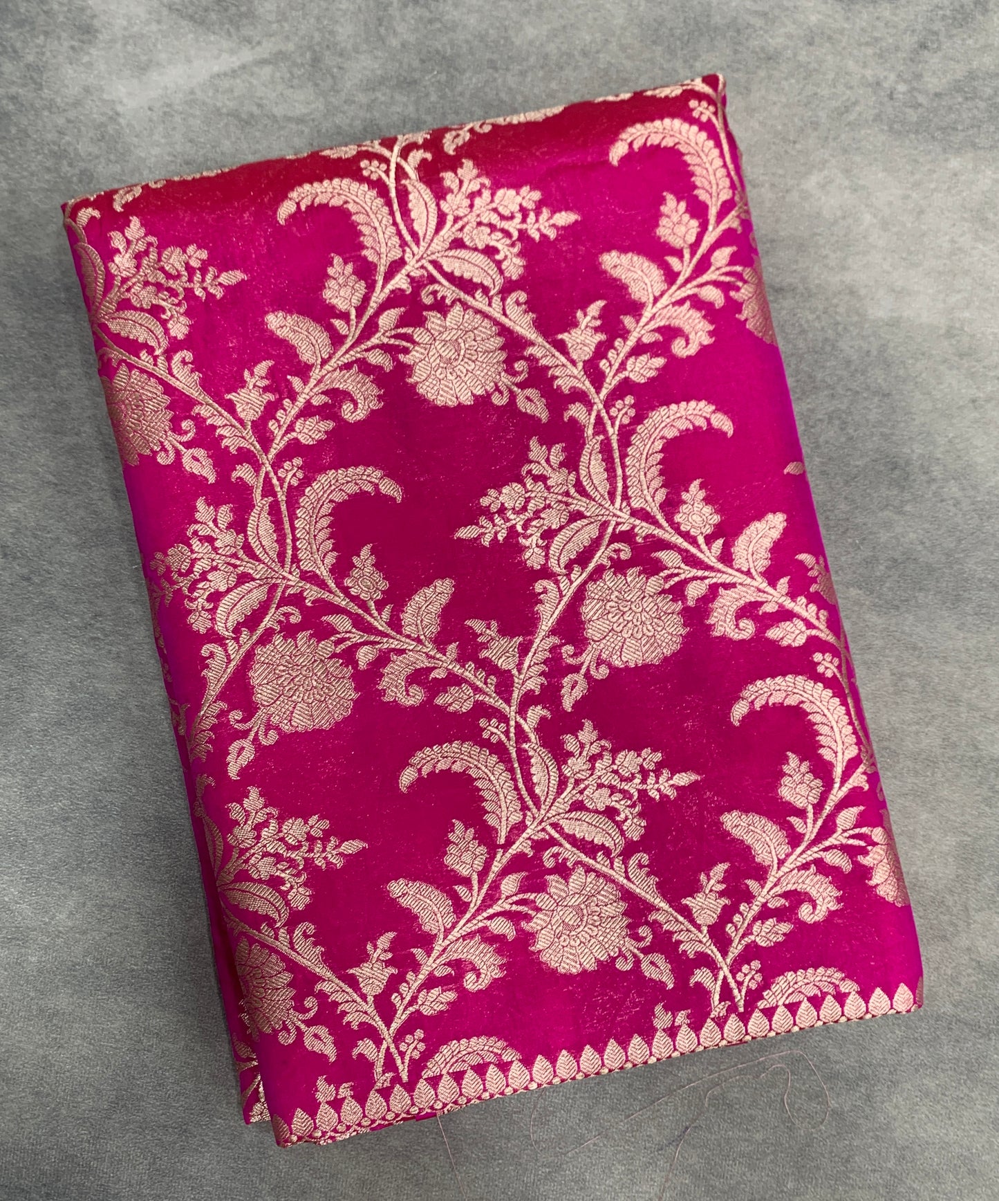 Pure Banaras Silk Saree Pink Colour with Self Colour Banarasi border