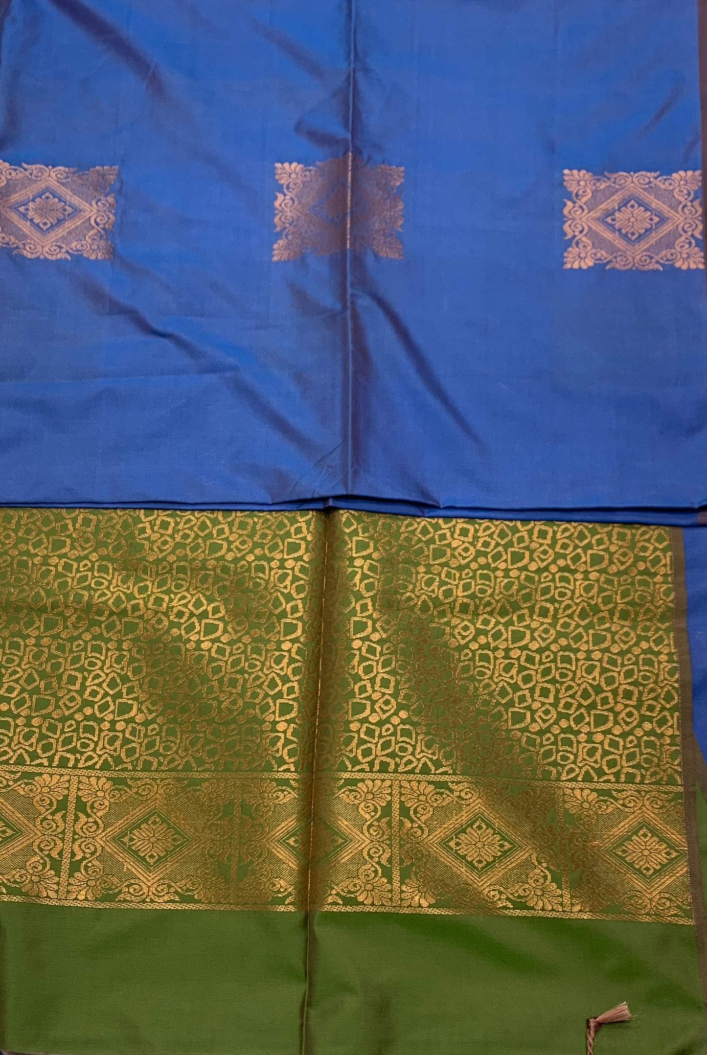 Soft Vegan Silk Saree Sky Blue Colour with Border less