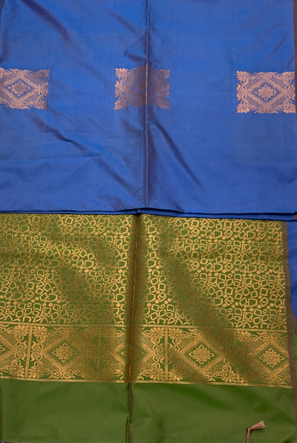 Soft Vegan Silk Saree Sky Blue Colour with Border less