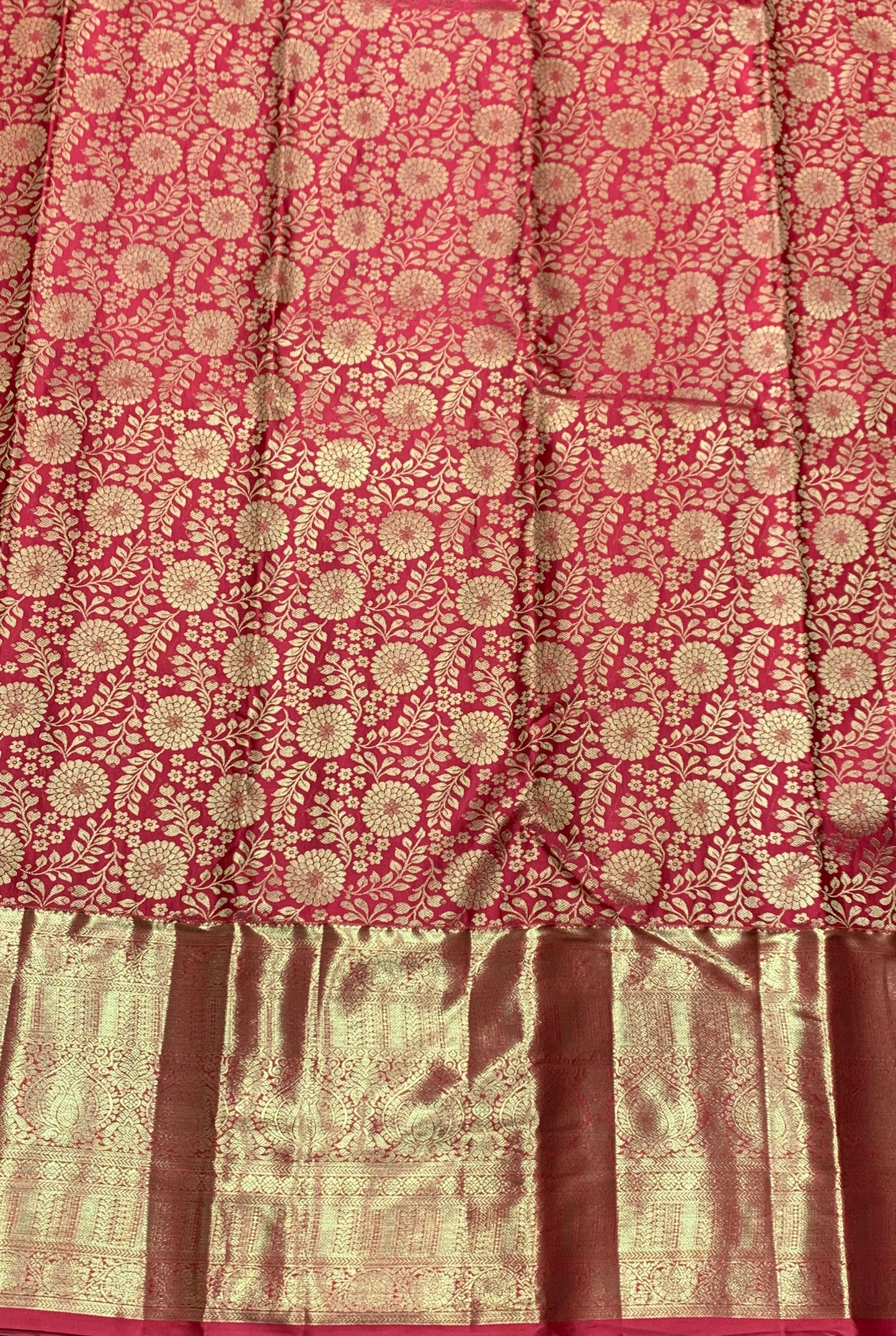 Red Colour Soft Kanchi Tissue Pattu Saree with Golden border