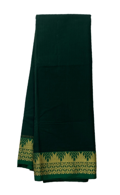 Chettinad Cotton Saree Dark Green