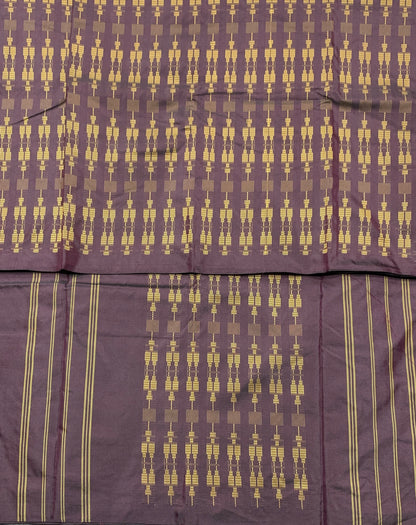 Arani Silk Saree Brown Colour with Self Border