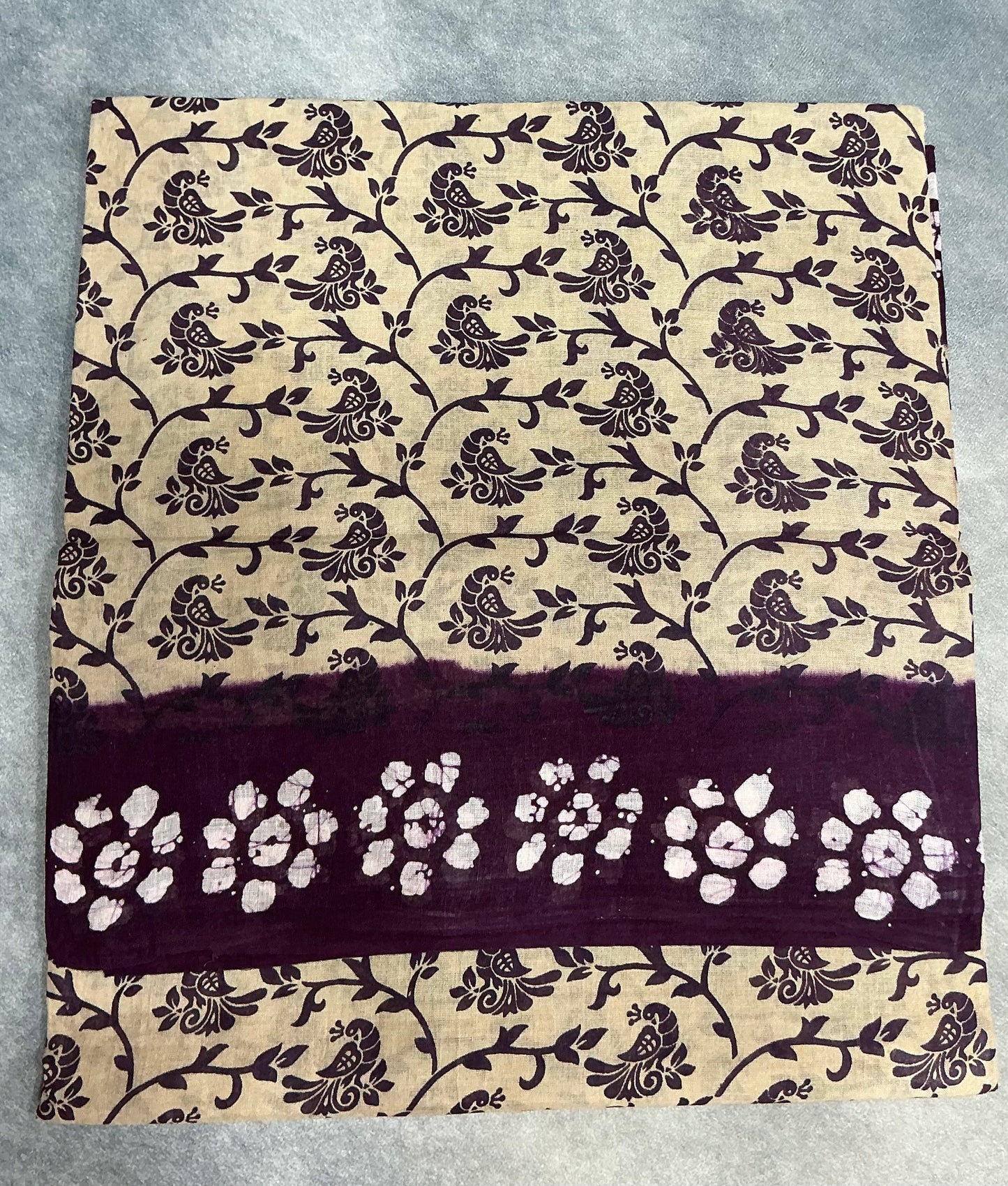 Chettinad Sungudi Cotton Tussar Colour with Magenta Colour Border