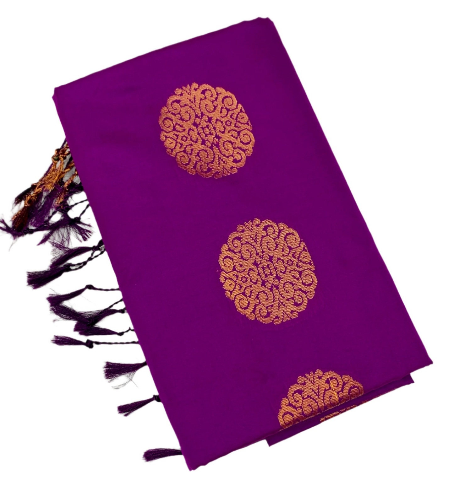 Soft Vegan Silk Saree Purple shade