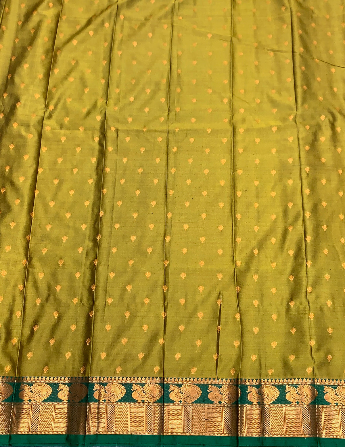 Soft Silk Casual Saree Mehendi Green Colour with Green Colour Border