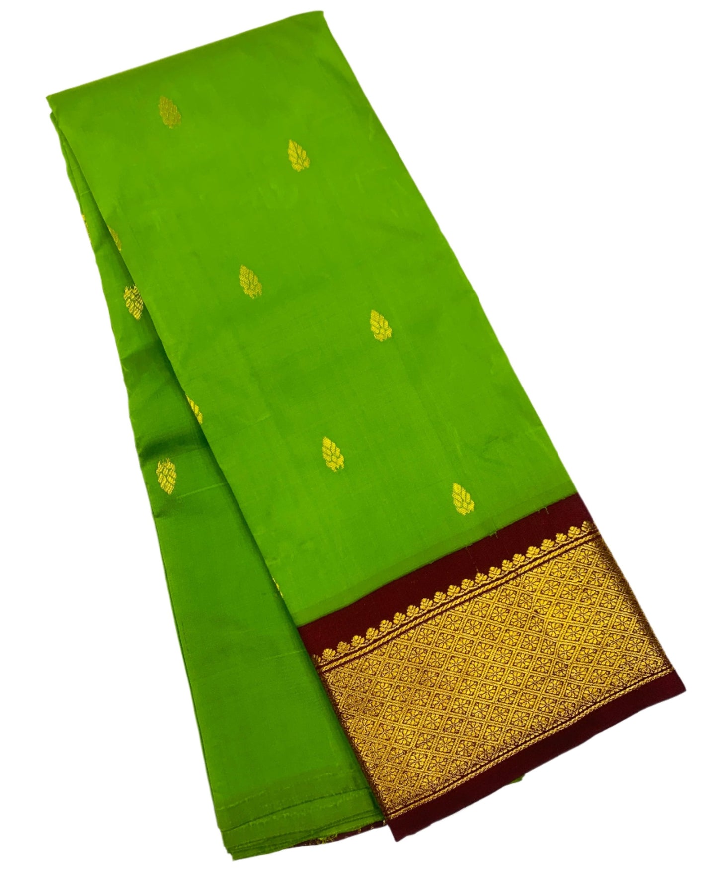 Pure Kanchipuram Silk Olive Green Colour