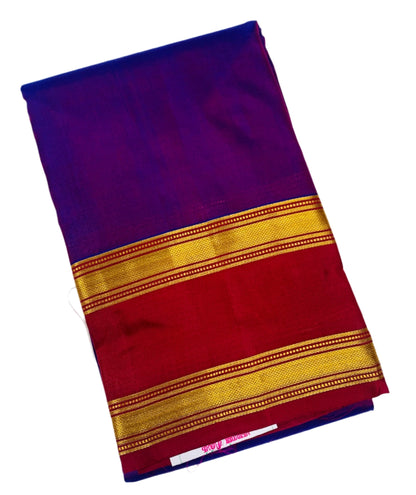 Pure Kanchipuram Silk Saree Purple Colour