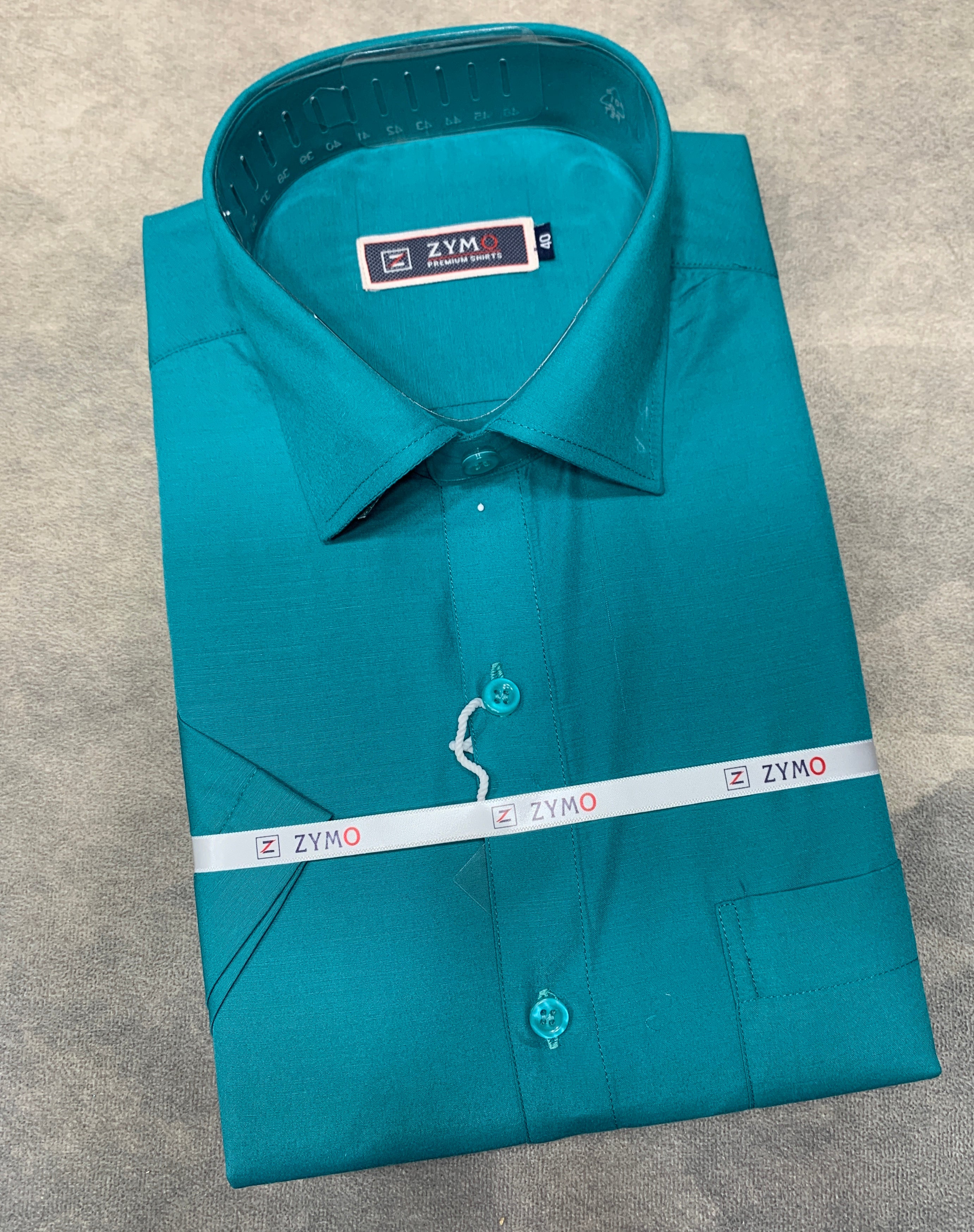 Half Sleeve Rama Green Colour Shirt – Kumaran Silk