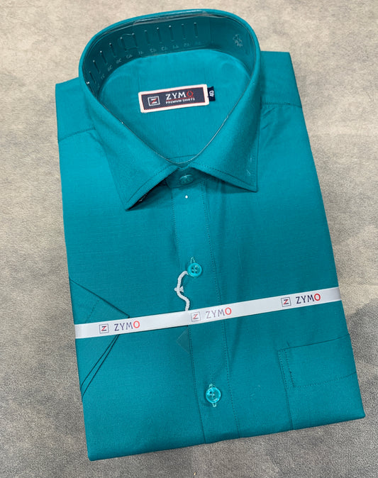 Half Sleeve Rama Green Colour Shirt