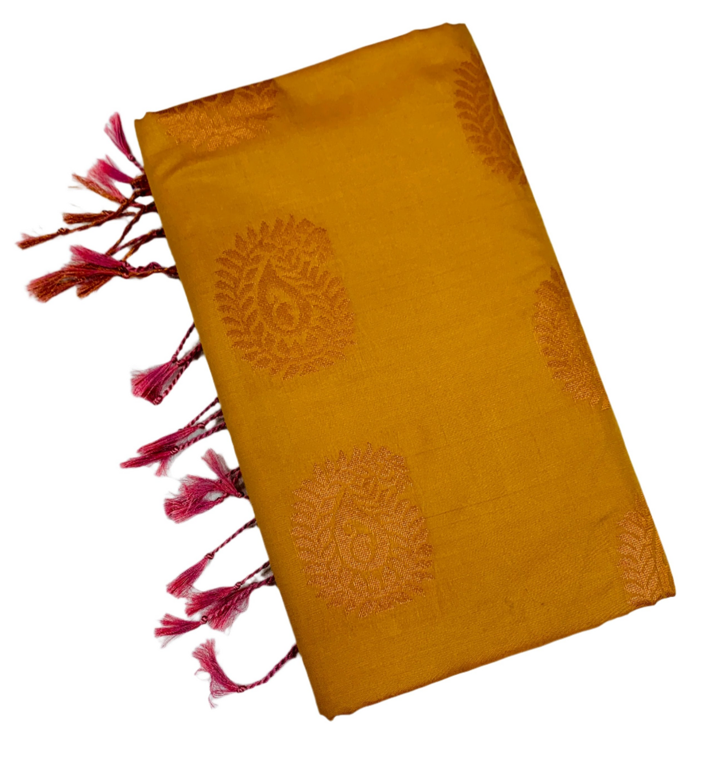 Soft Vegan Silk Saree Golden Yellow shade