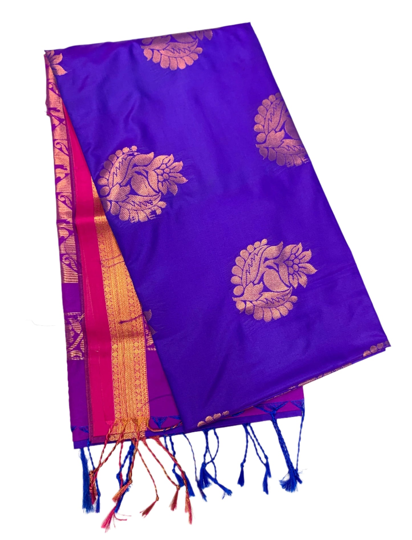 Soft Vegan Silk Saree Violet shade