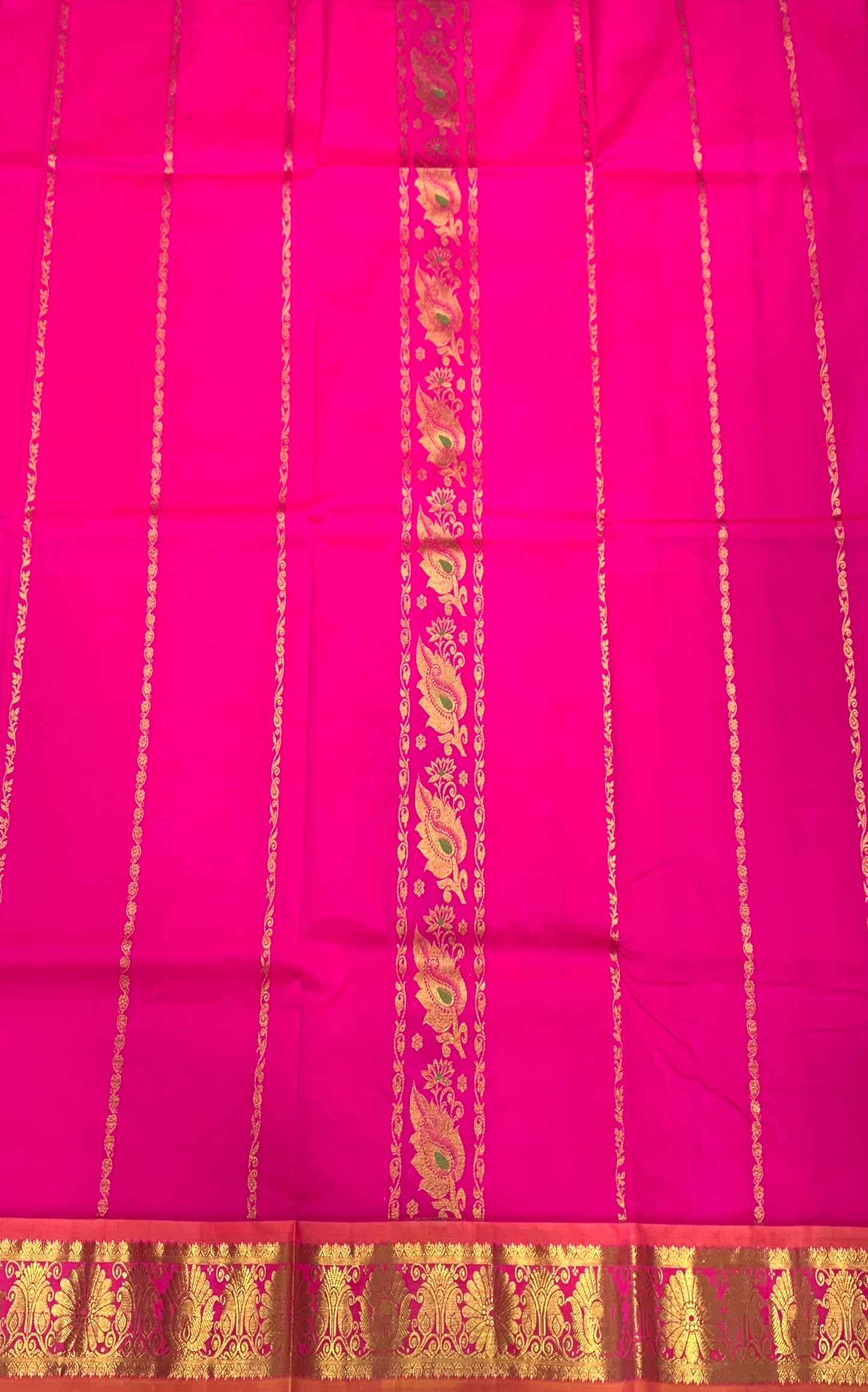 Pink shade Semi Silk Kids Pattu Pavadai with Self Border for age above 10 years