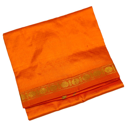 Silk Pooja Towel Orange colour