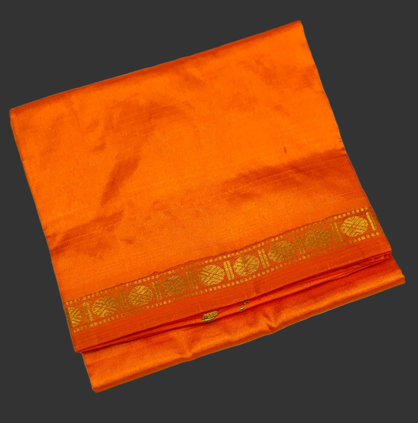 Silk Pooja Towel Orange colour