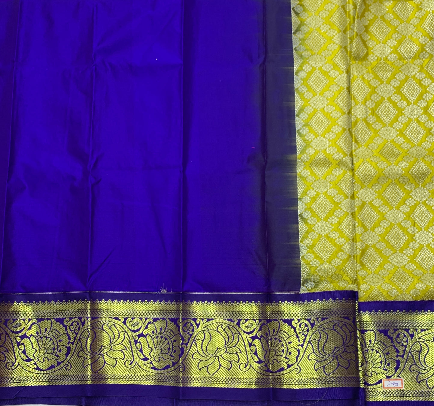 Mustard Shade Vegan Silk Kids Pattu Pavadai with Contrast Border for Newborn to 2 Years
