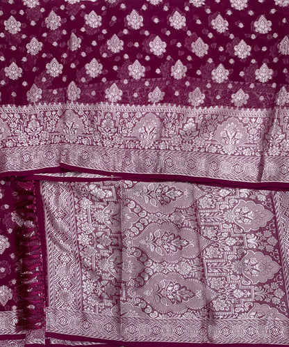 Georgette Saree Magenta Colour