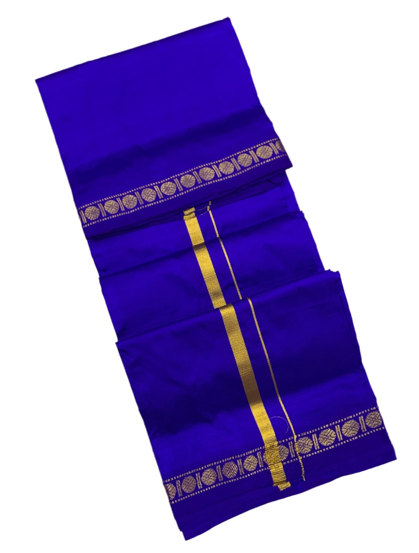 Silk Pooja Towel Blue colour