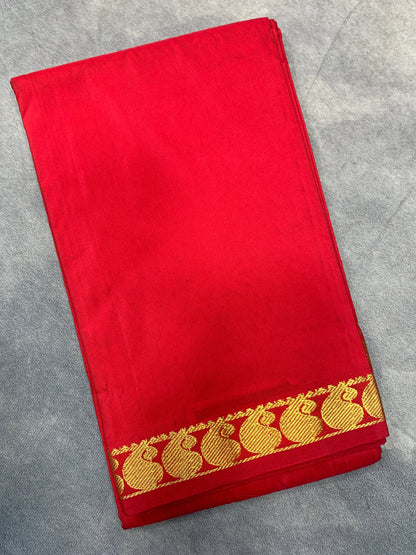 Red Colour Half Saree Shawl