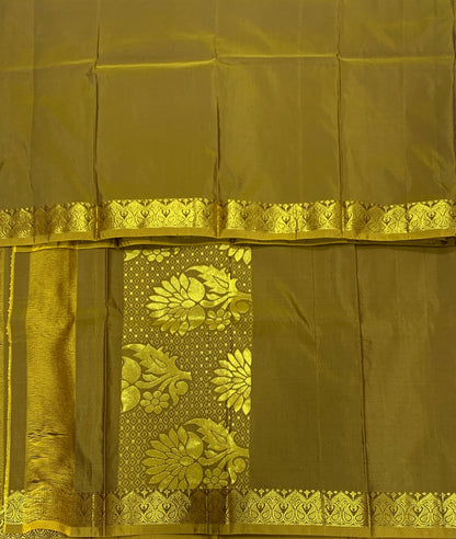 Olive Green Colour Half Saree Shawl - Main Image