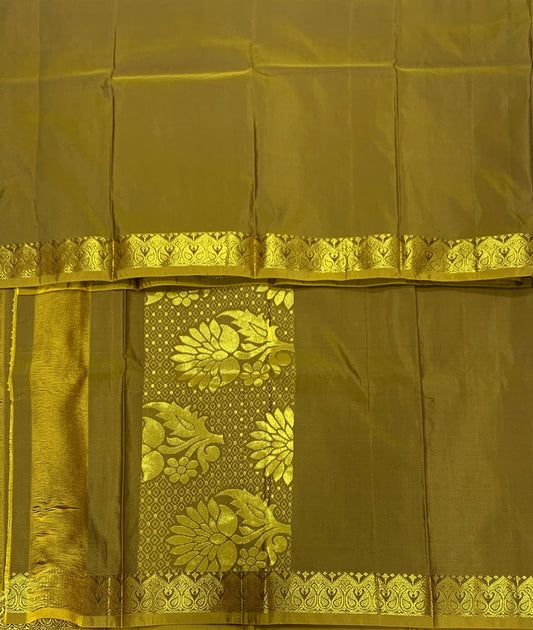 Olive Green Colour Half Saree Shawl