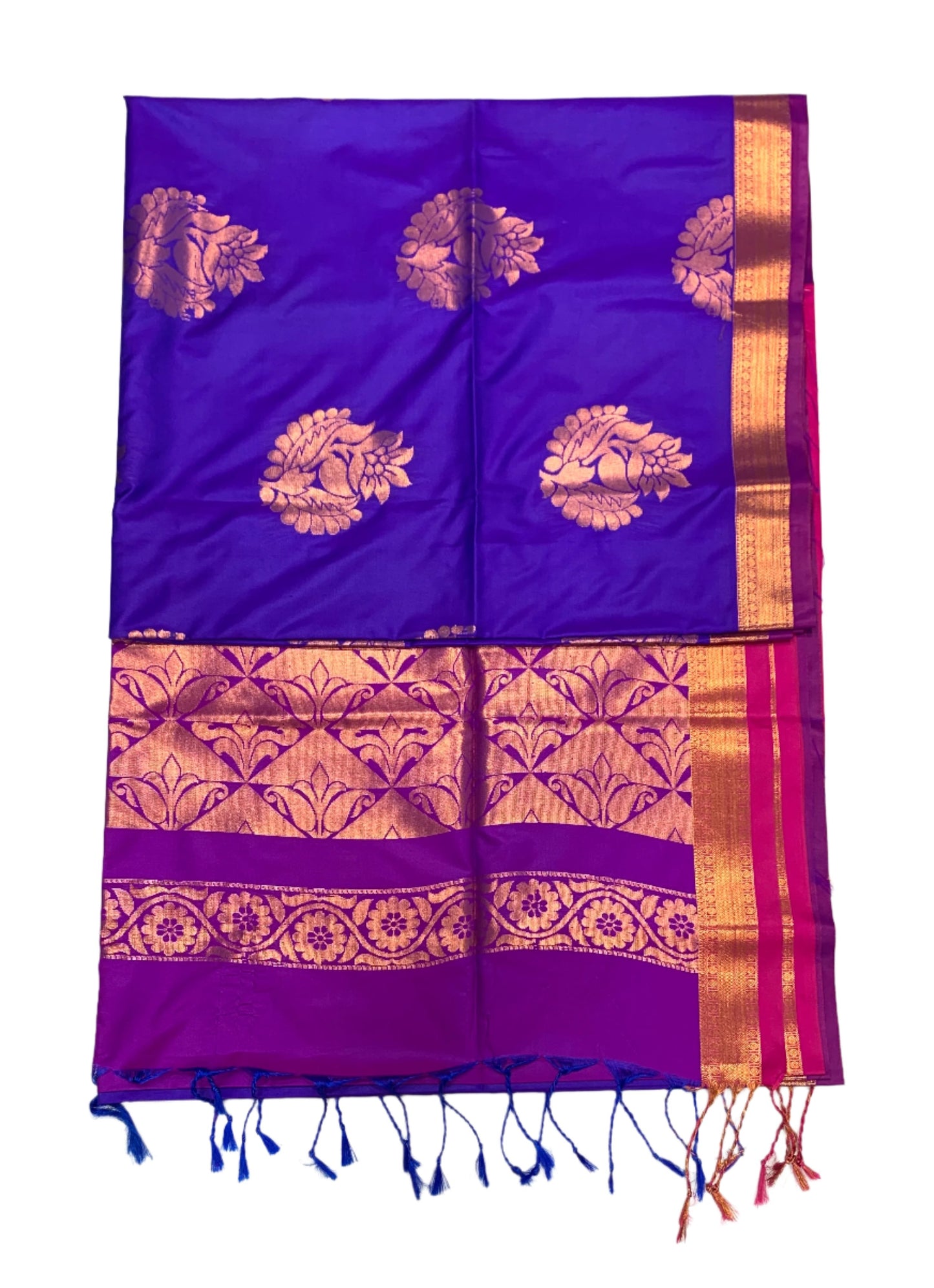 Soft Vegan Silk Saree Violet shade