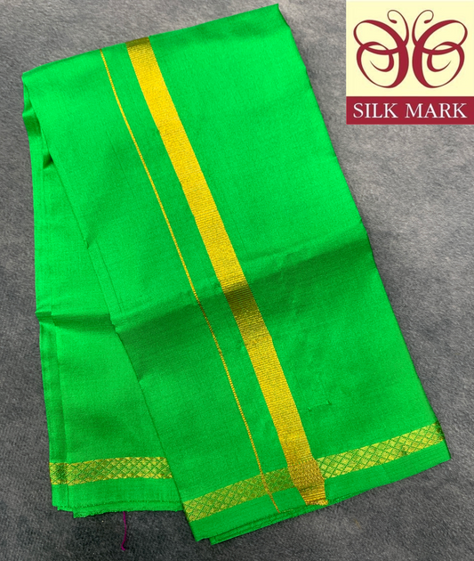 Silk Pooja Towel Light Green Colour