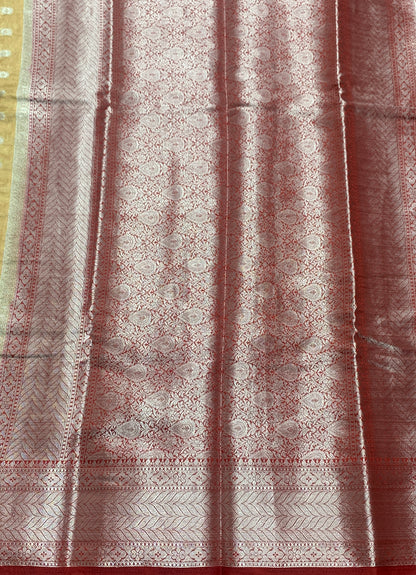 Crepe Saree Biscuit Colour with Maroon Border