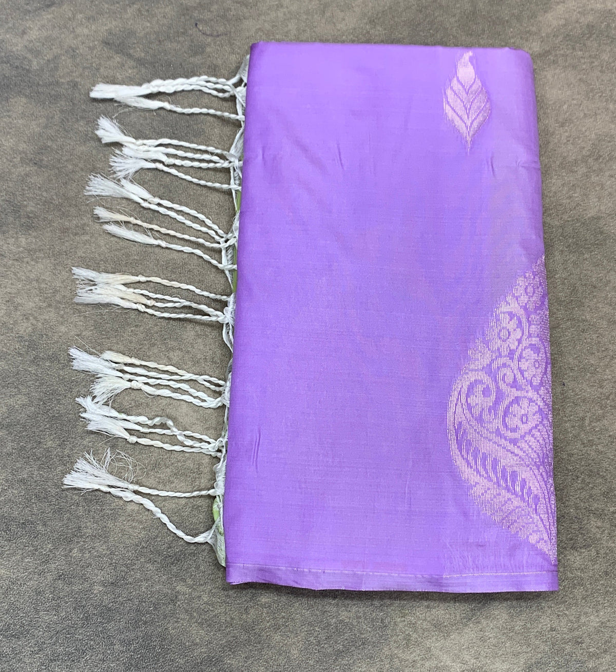 Art Silk Saree Lavender Colour with Borderless