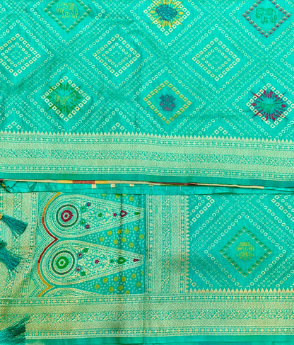 Banaras Soft Silk Saree Sapphire Colour with Sliver Colour Floral Design Border