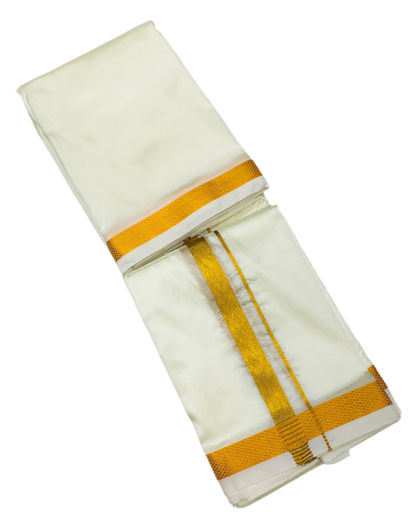 Art Silk Dhoti 8X4 Cream Colour