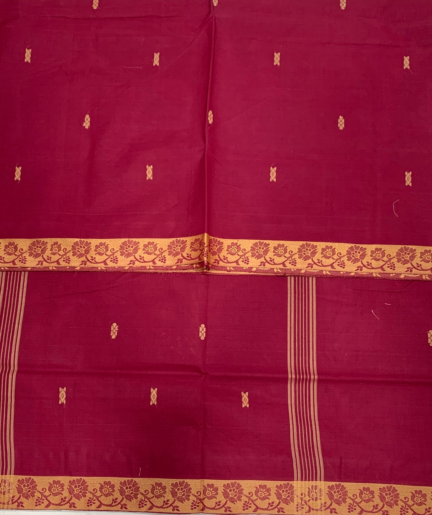 Chettinad Cotton Saree Pink with Floral Design Border