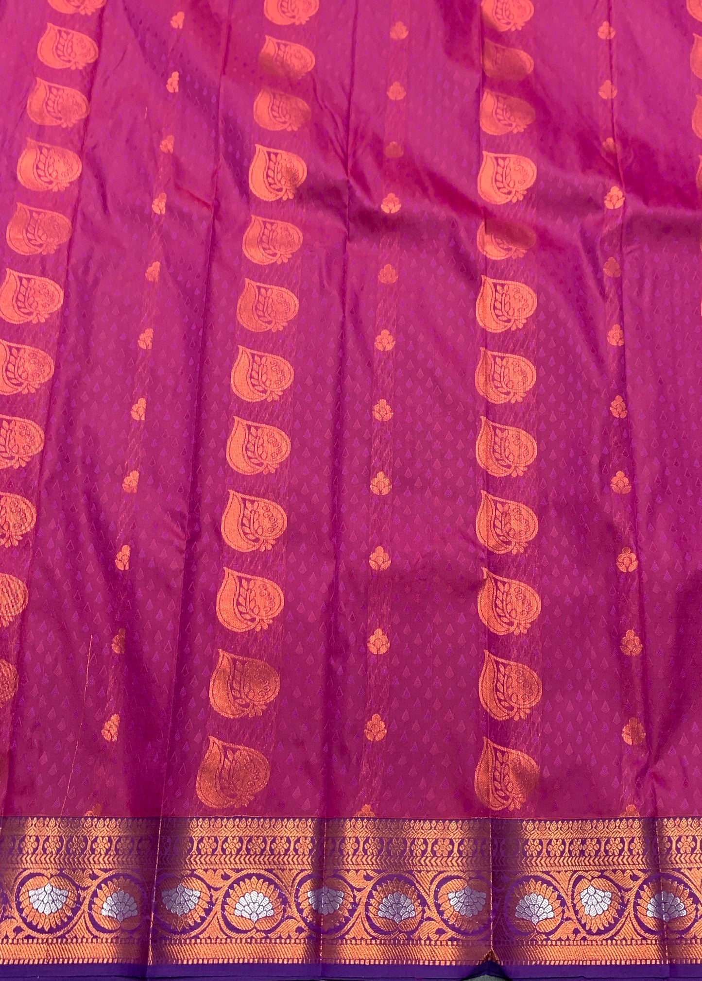 Vegan Silk Saree Vadamali Colour Saree with Copper Border