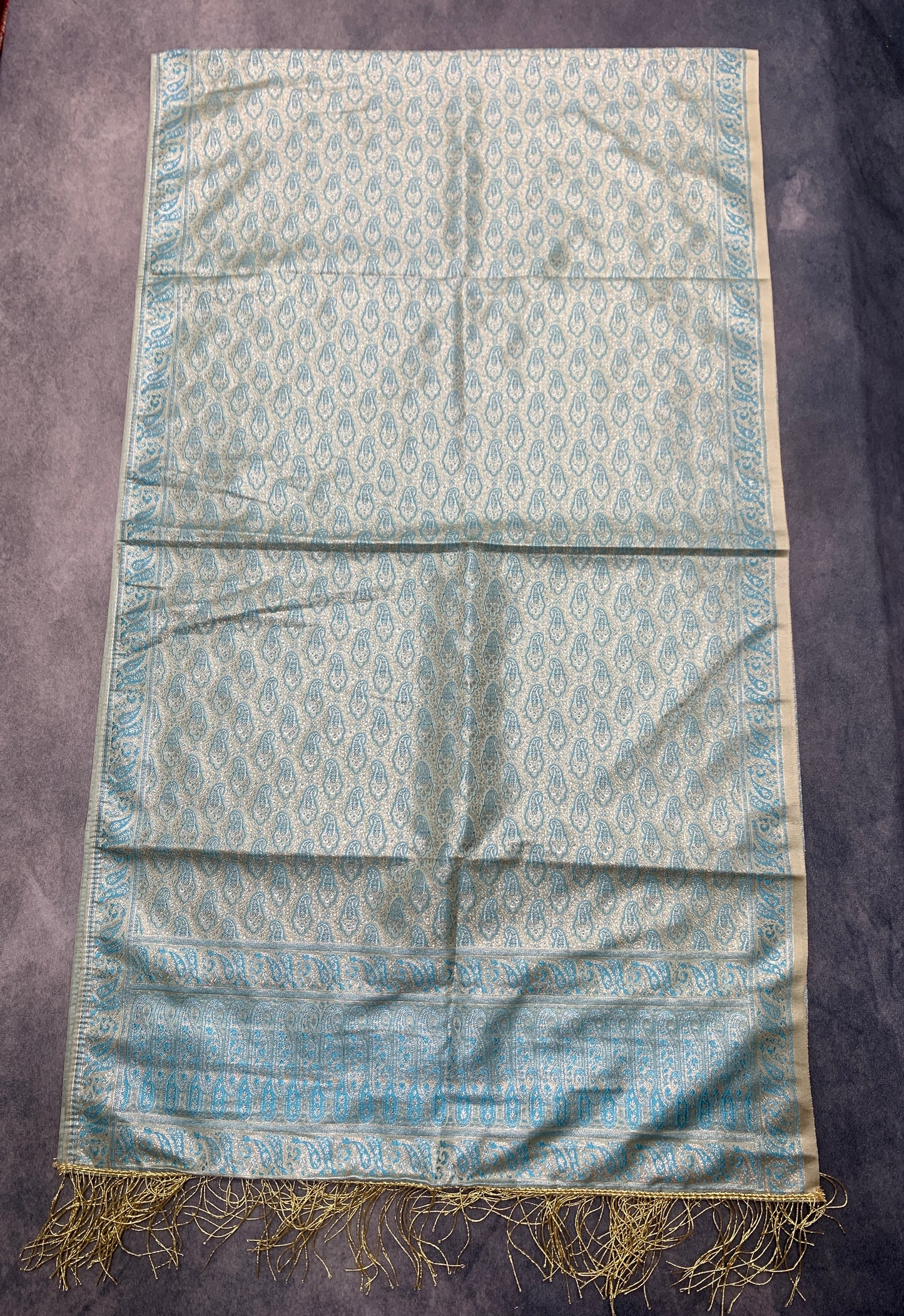 Sea Green Colour Facilitation Shawl Ponnadai