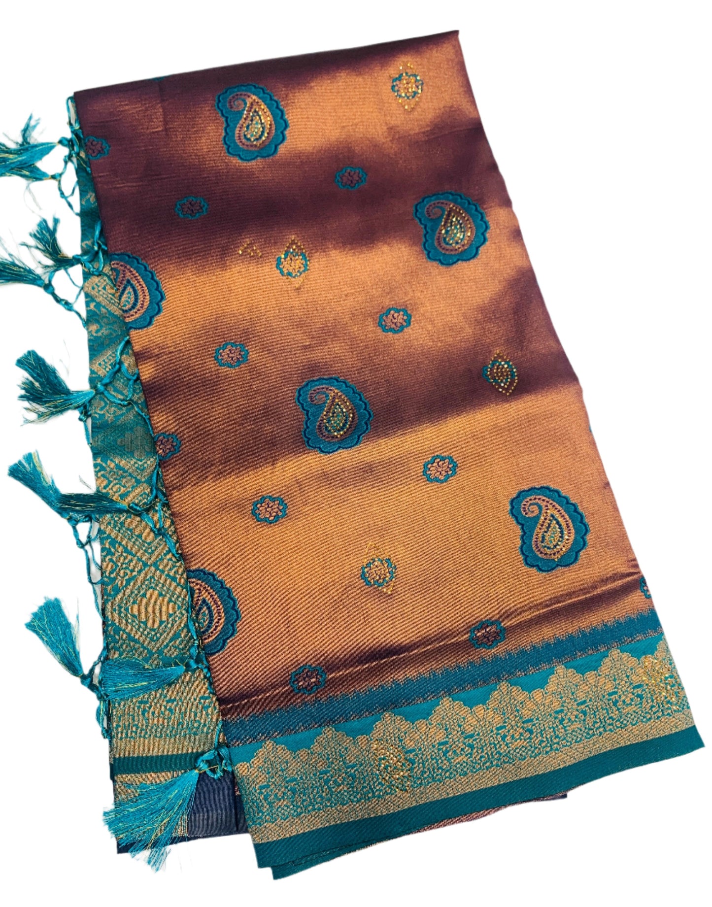 Art Silk Saree Maroon Colour with Sapphire Border