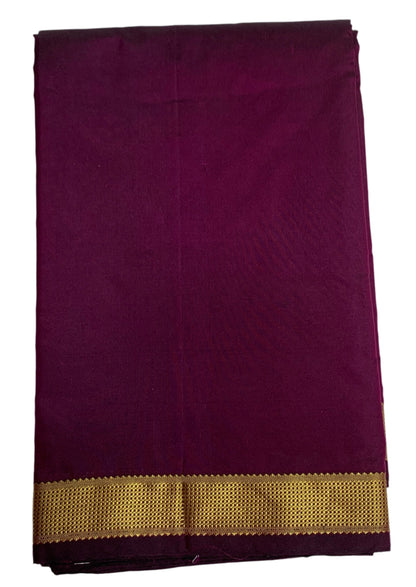 Arani Silk Saree Beetroot Pink Colour with Golden Border.