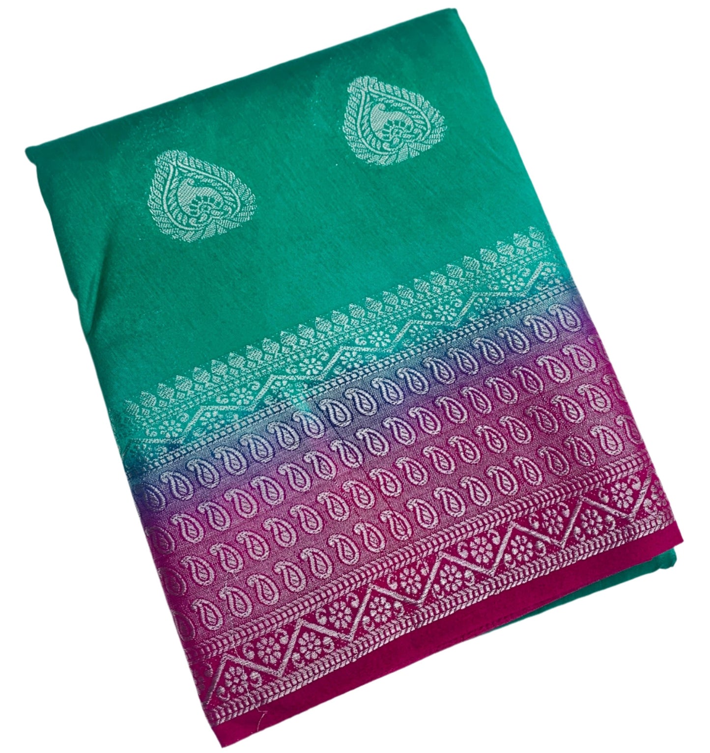 Tussar Saree Colour Sapphire Colour with Pink Border