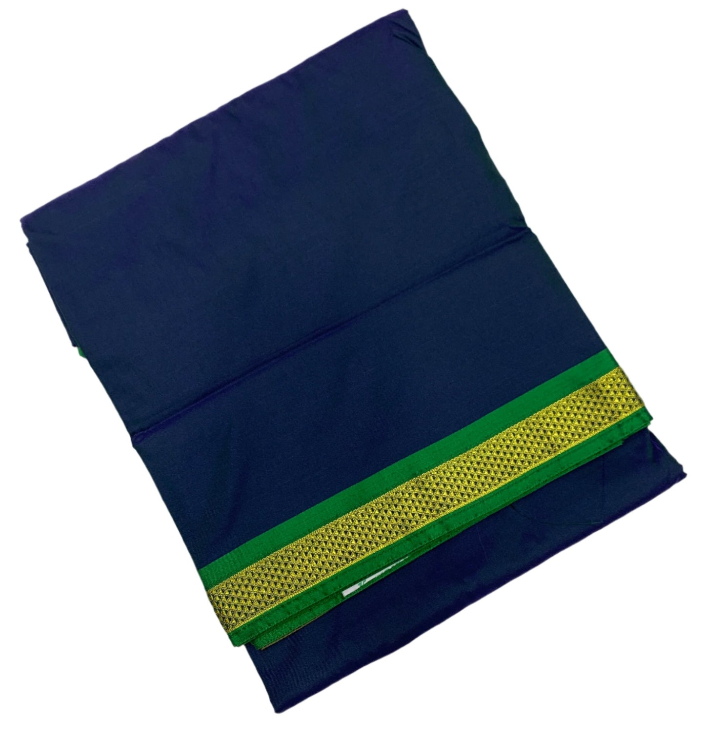 9 yards Pure Vegan Silk Saree Green Colour