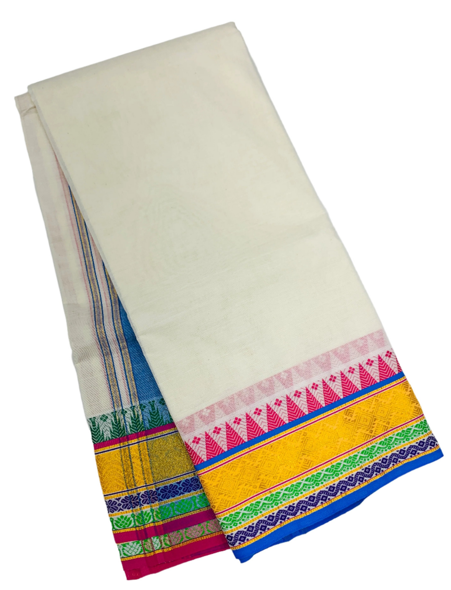 Cotton Dhoti Half White