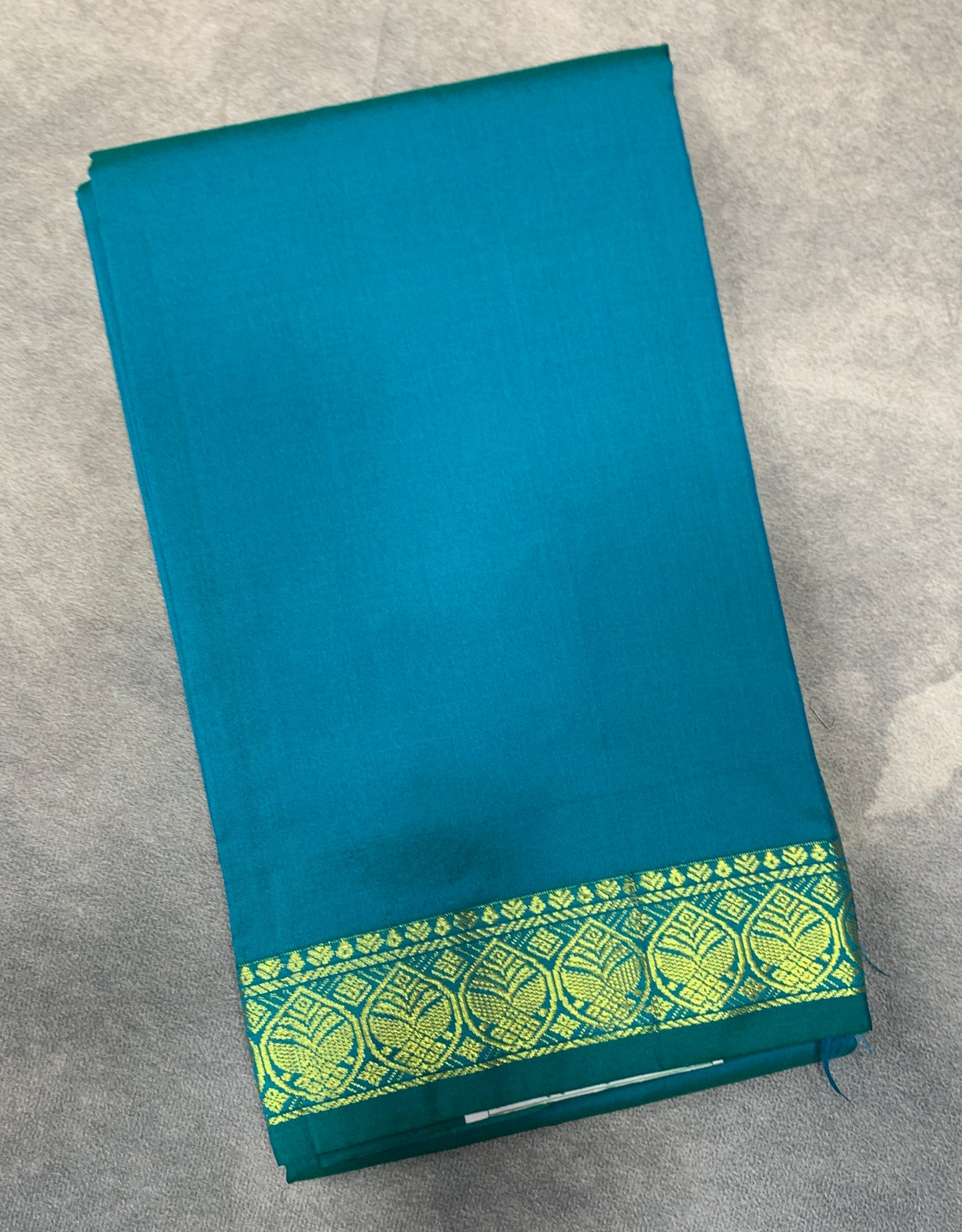 Rama Blue Colour Half Saree Shawl