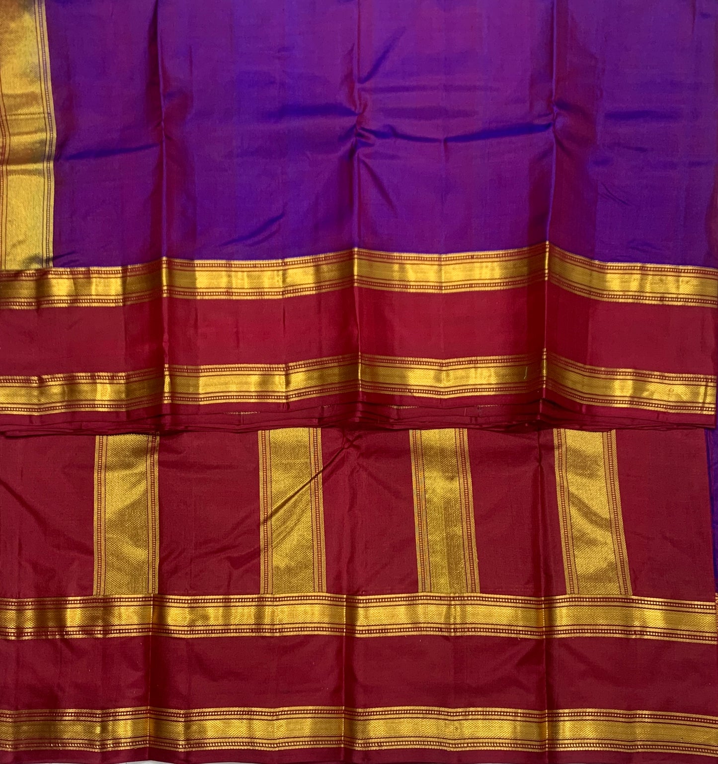 Pure Kanchipuram Silk Saree Purple Colour