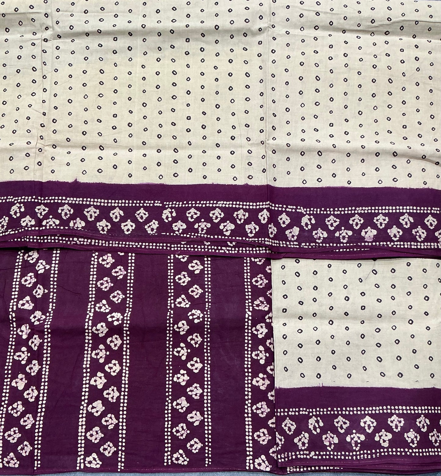 Chettinad Sungudi Cotton Tussar Colour with Magenta Colour Border