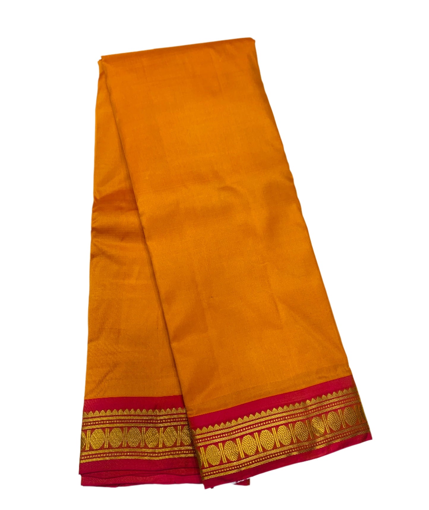 Pure Kanchipuram Silk Saree Golden Yellow shade