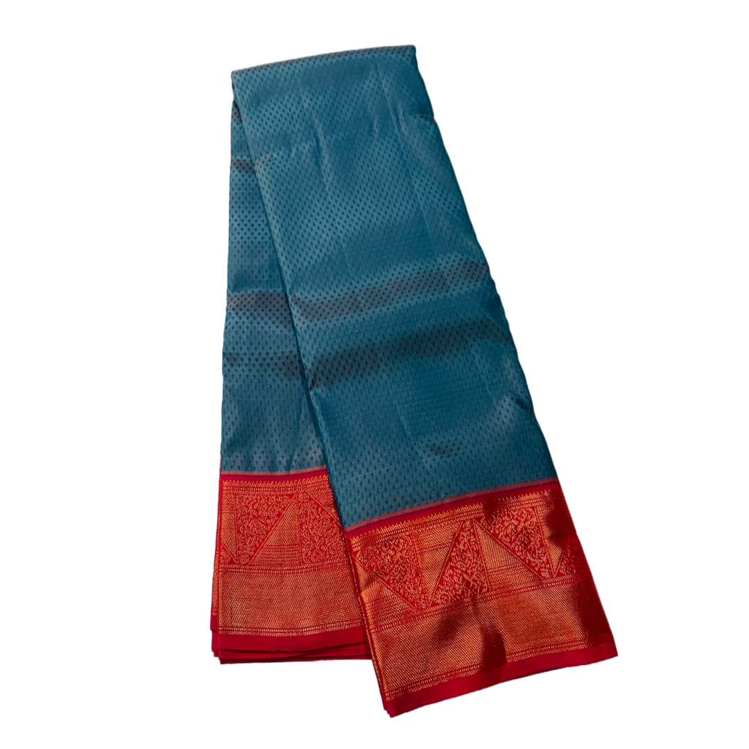 Vegan Silk Saree Blue Colour