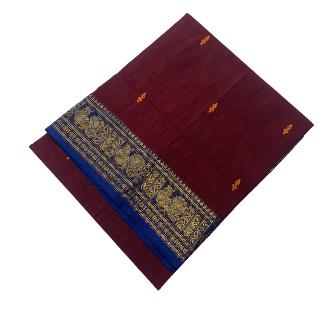 Chettinad cotton Saree Brown