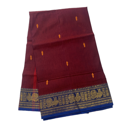 Chettinad cotton Saree Brown