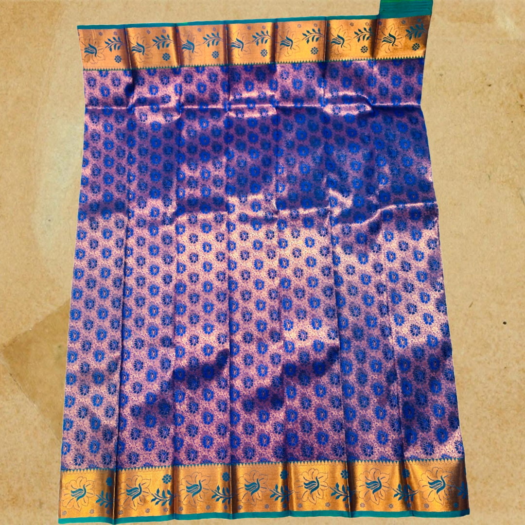 Art Silk Saree Blue Colour