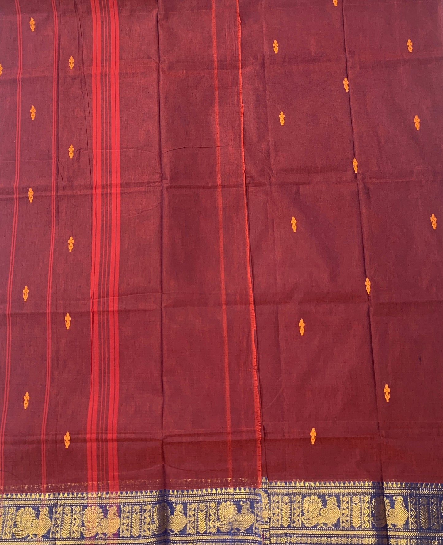 Chettinad cotton Saree Brown