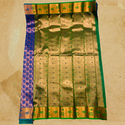 Art Silk Saree Blue Colour