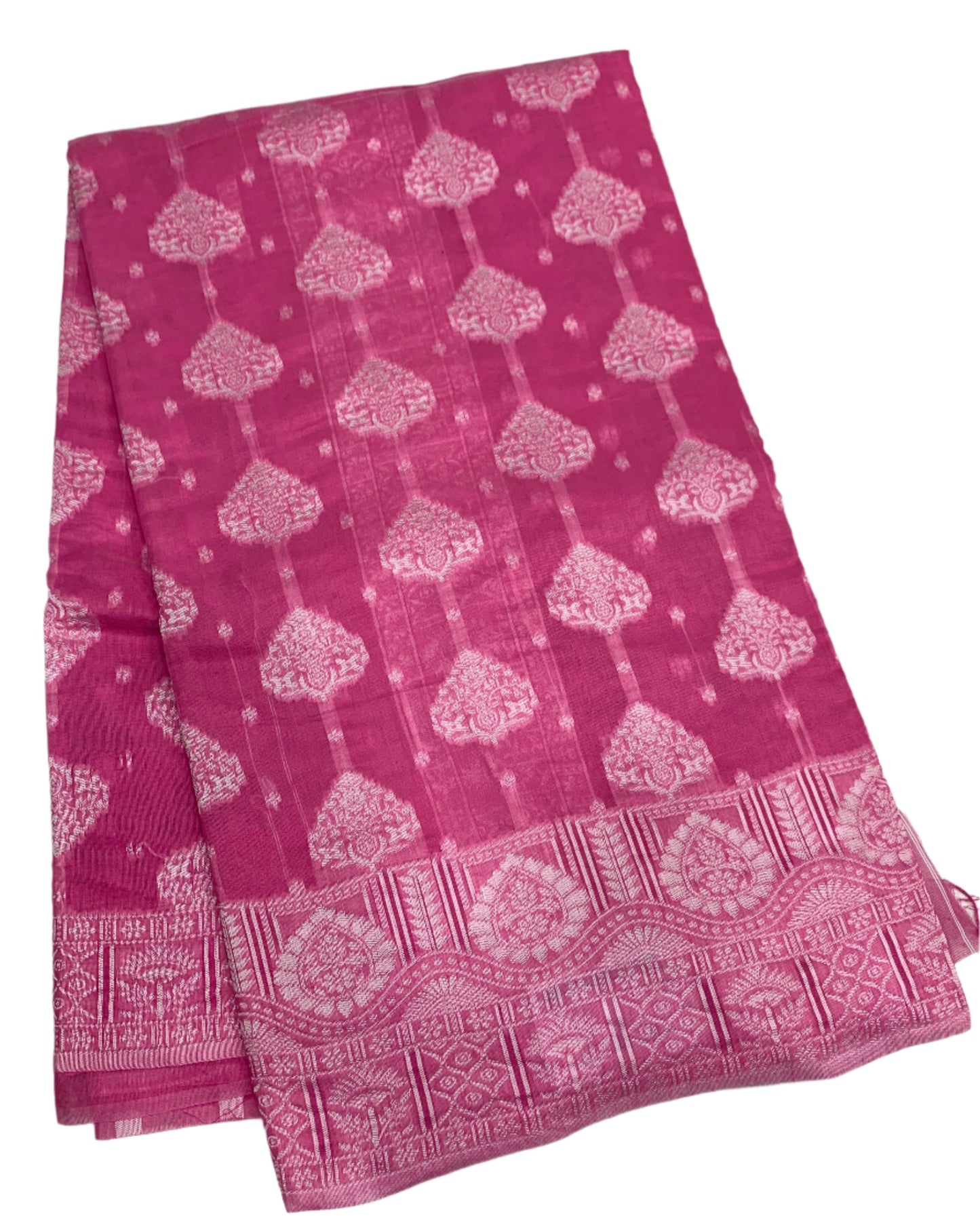 Banaras Katan Saree Baby Pink Colour with Katan Work Border