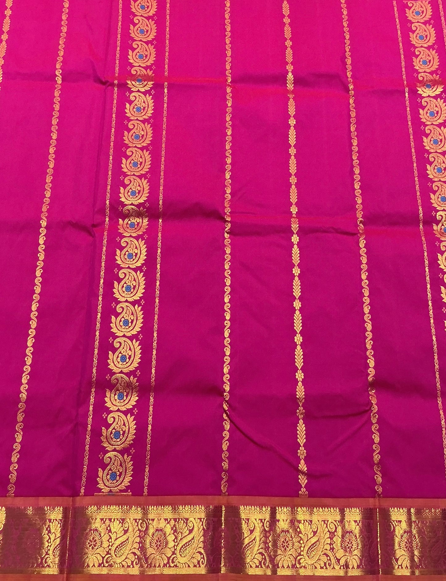 Pink Shade Semi silk Kids Pattu Pavadai with Contrast border for age 5 to 10